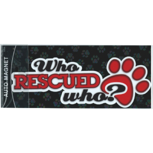 Who RESCUED Who? Pawprint Magnet